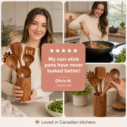 The Everwood | 10-Piece Premium Teak Wood Utensil Set