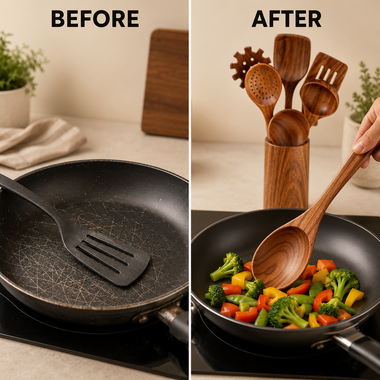 The Everwood | 10-Piece Premium Teak Wood Utensil Set