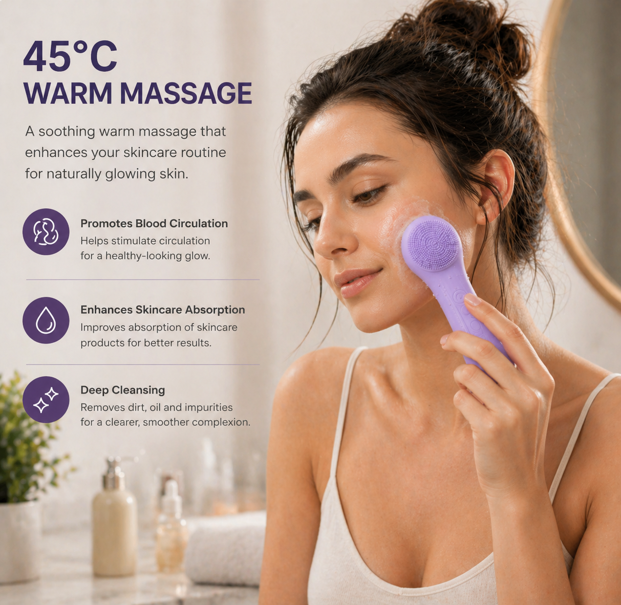 BetterGlow – 3-in-1 Waterproof Sonic Cleanser