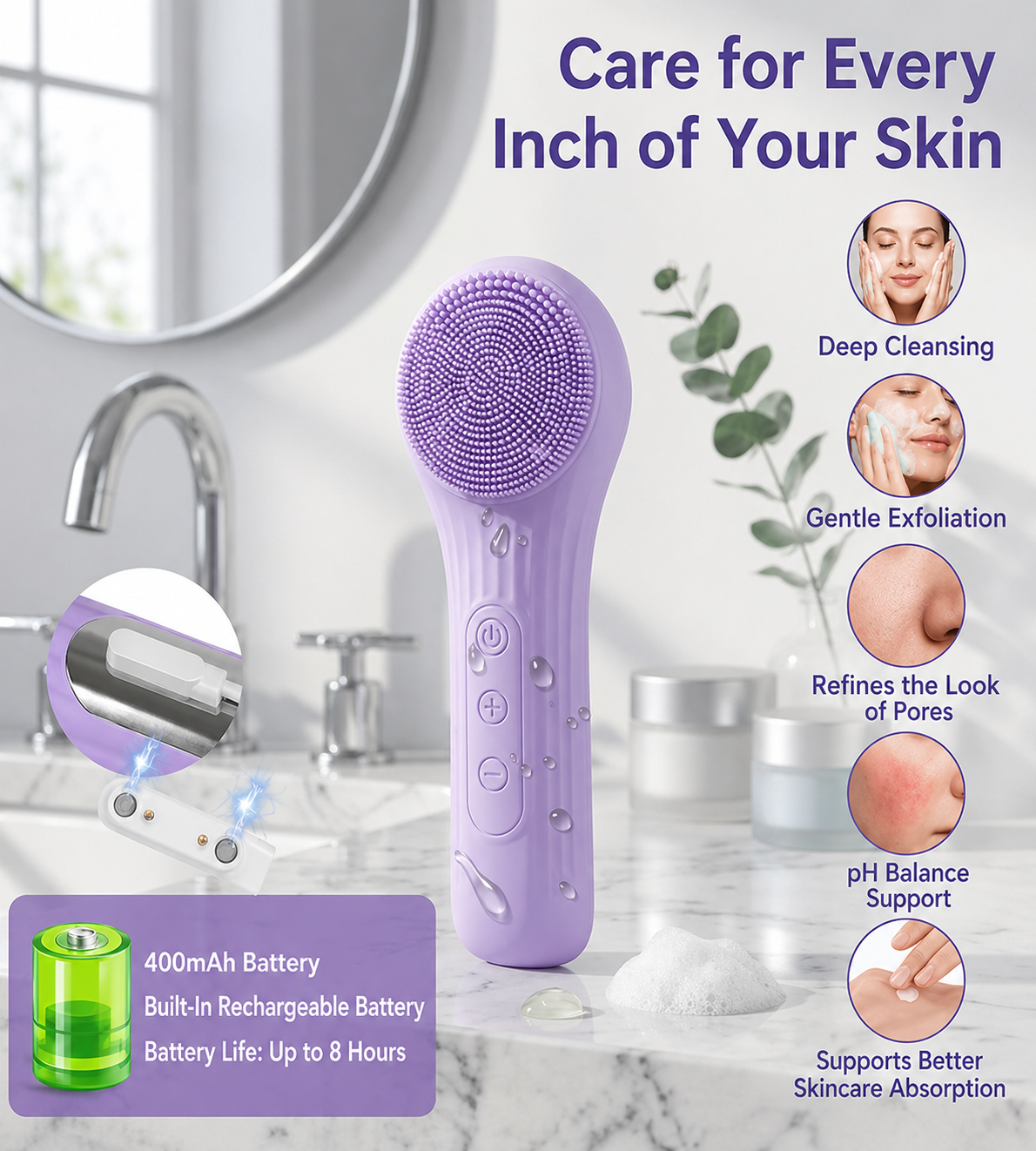 BetterGlow – 3-in-1 Waterproof Sonic Cleanser