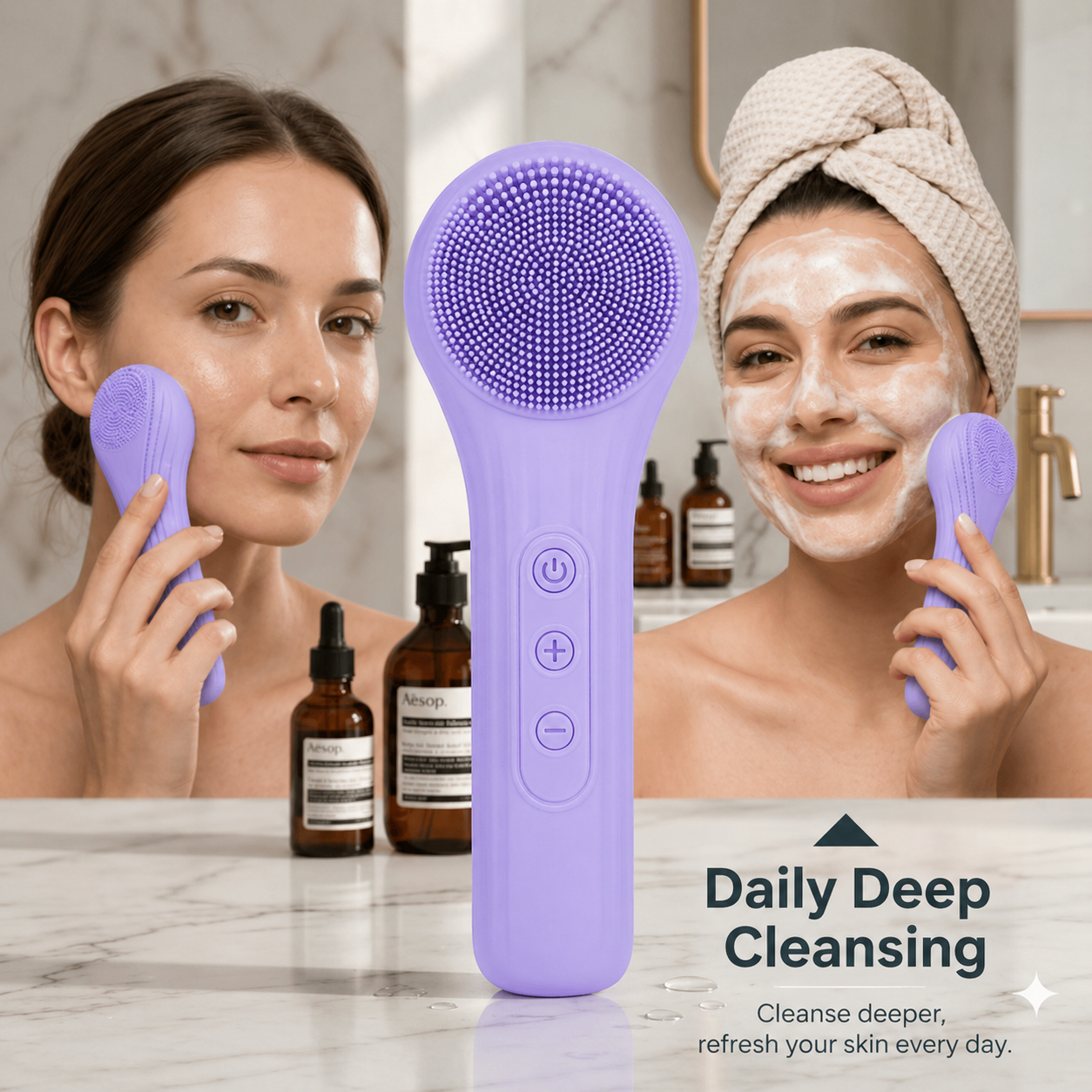 BetterGlow – 3-in-1 Waterproof Sonic Cleanser