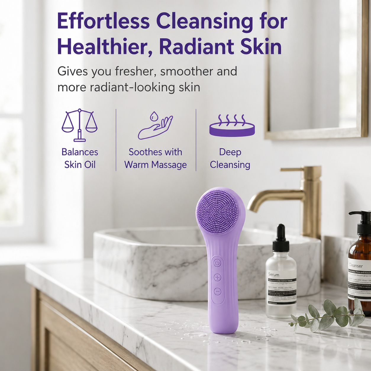 BetterGlow – 3-in-1 Waterproof Sonic Cleanser
